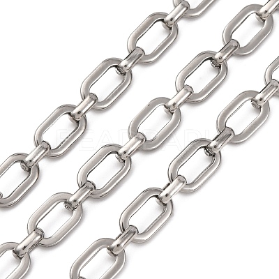 304 Stainless Steel Rectangle Link Chains CHS-S012-26P-A-1