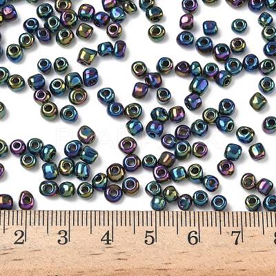 6/0 Electroplated Iris Round Glass Seed Beads X-SEED-A009-4mm-605-1