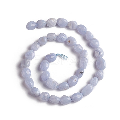 Natural Blue Lace Agate Beads Strands X-G-D0002-D75-1