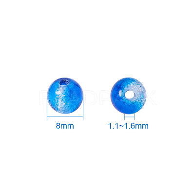 Baking Paint Crackle Glass Bead CCG-PH0002-8mm-02-1