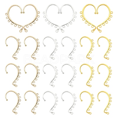 18Pcs 3 Colors Alloy Ear Cuff Findings FIND-YW0004-24-1