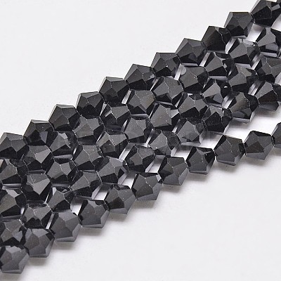 Imitate Austrian Crystal Bicone Glass Beads Strands GLAA-F029-6x6mm-02-1