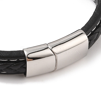 Braided Microfiber Leather Cord Bracelets BJEW-B096-09AS-1