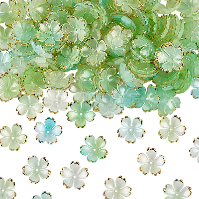 180Pcs Acrylic Bead Caps OACR-PA0001-37B-1