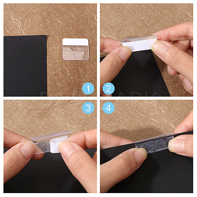 200Pcs Transparent Self Adhesive Hang Tabs KY-CA0001-57-1