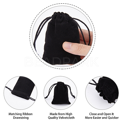 24Pcs 8 Colors Velvet Packing Pouches TP-HY0001-13-1