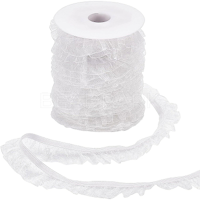 25 Yard Chinlon Organza Elastic Lace Ribbon EC-BC0001-39B-1