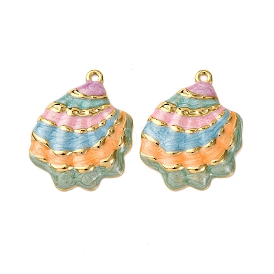 304 Stainless Steel Enamel Pendants STAS-L299-25G-06-1