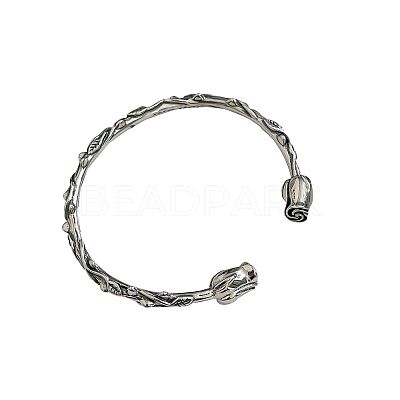 Rose Alloy Cuff Bangles for Women FS-WGA3415-01-1