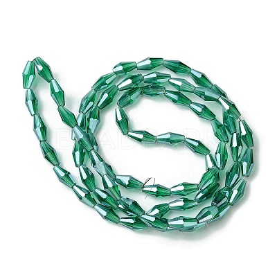 Transparent Electroplate Glass Beads Strands GLAA-K064-05A-PL01-1