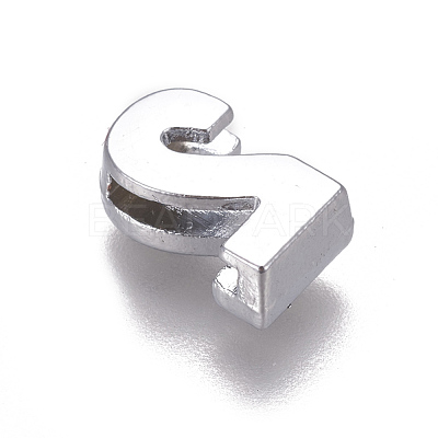 Alloy Rhinestone Slide Charms PALLOY-WH0065-28B-1