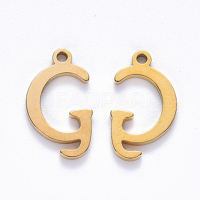 PVD Vacuum Plating 201 Stainless Steel Charms STAS-R105-G-G-1