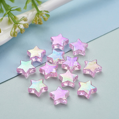 Eco-Friendly Transparent Acrylic Beads TACR-YW0001-01D-1