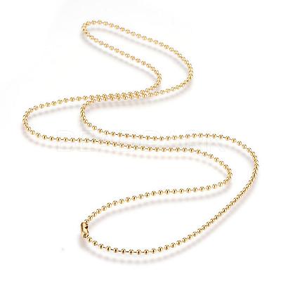 304 Stainless Steel Ball Chain Necklace MAK-R012-01G-1