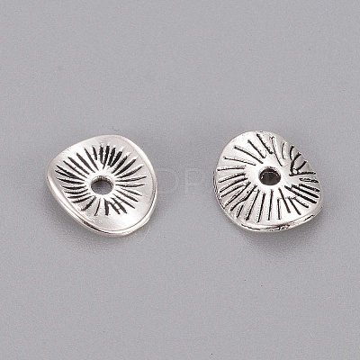 Tibetan Style Wavy Spacer Beads X-TIBEP-A11067-AS-FF-1