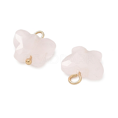 Natural Rose Quartz Pendants KK-D289-61G-01-1