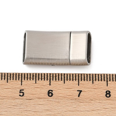 304 Stainless Steel Snap Lock Clasps STAS-U055-02C-P-1