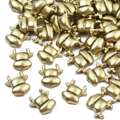 Spray Painted Opaque Resin Cabochons CRES-N027-13-1