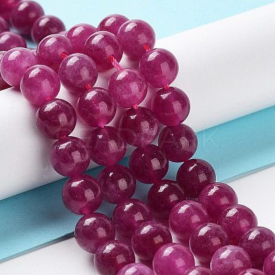 Dyed Natural Malaysia Jade Beads Strands G-G021-02B-03-1