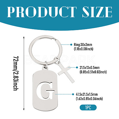 1Pc Stainless Steel Keychains KEYC-TADJ0001-08G-1
