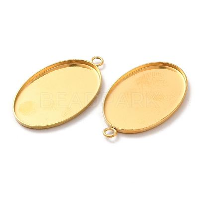 Ion Plating(IP) 304 Stainless Steel Pendant Cabochon Settings X-STAS-K148-03G-1