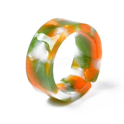 Resin Wide Band Cuff Ring RJEW-T022-013-1