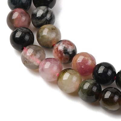 Natural Multicolor Tourmaline Beads Strands G-K402-A01-4mm-1