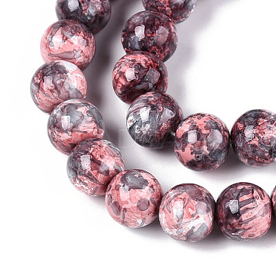 Baking Paint Glass Beads Strands DGLA-N016-10mm-04-1