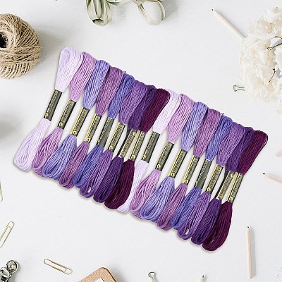 2 Bags 6-Ply Cotton Embroidery Floss DIY-DJ0005-18D-1
