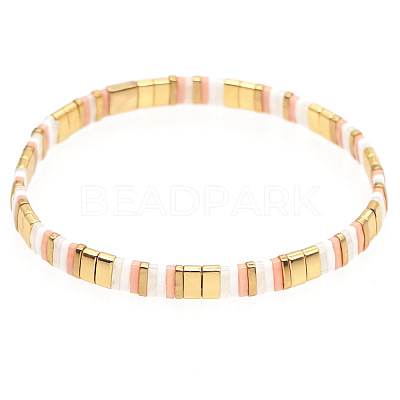 Bohemian Glass Seed Beaded Stretch Bracelets JM4508-39-1