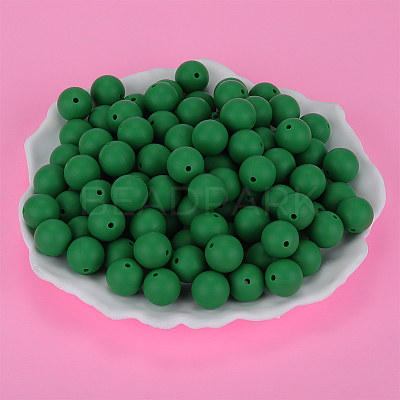 Round Silicone Focal Beads SI-JX0046A-100-1