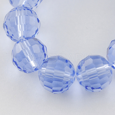 Transparent Glass Bead Strands GLAA-R095-8mm-26-1