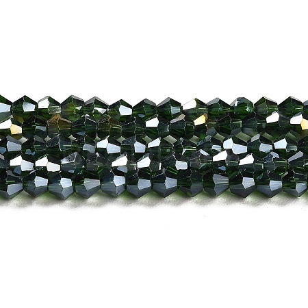 Transparent Electroplate Glass Beads Strands GLAA-F029-2mm-A25-1