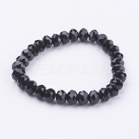 Glass Beads Stretch Bracelets GLAA-K018-01A-1