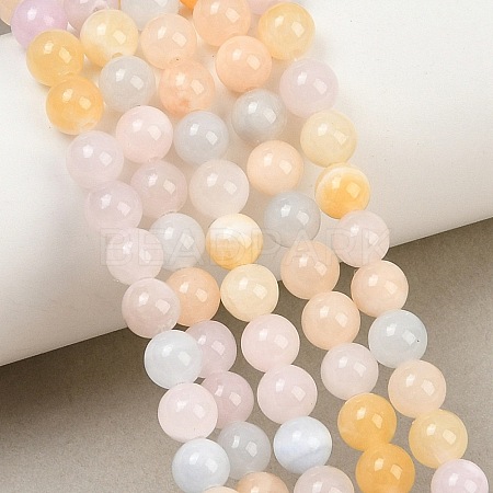Natural Green Jade Beads Strands G-G757-03-6mm-1