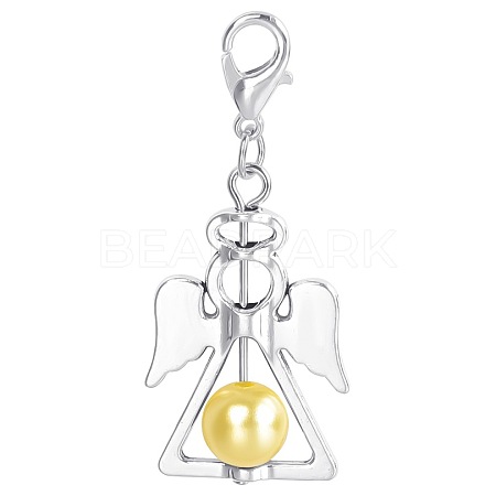 Alloy Angel Pendant Decorations KEYC-PW0009-04E-1