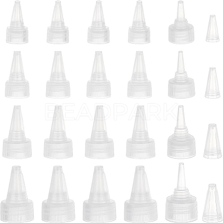 48Pcs 4 Style PP Plastic Bottle Replacement Caps KY-BC0001-24-1