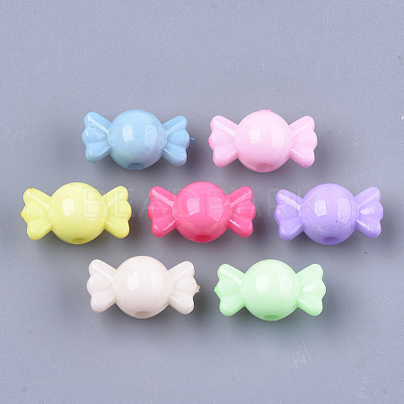 Opaque Solid Color Acrylic Beads MACR-T030-08-1