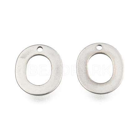 Tarnish Resistant 304 Stainless Steel Letter Charms STAS-O072-O-1