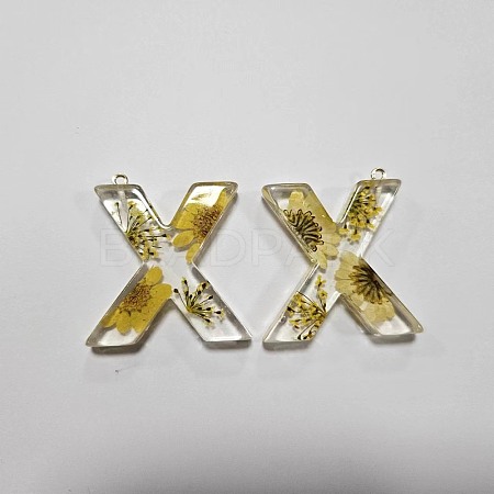 Transparent Epoxy Resin Pendants CRES-YW0002-12X-1