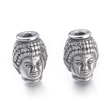 Buddhist 304 Stainless Steel Beads STAS-F243-21AS-1