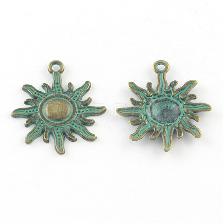 Zinc Alloy Solar Eclipse Pendants PALLOY-R065-037-LF-1