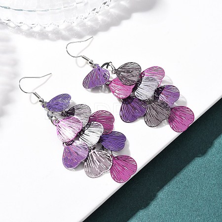430 Stainless Steel Heart Dangle Earrings EJEW-A137-09P-01-1