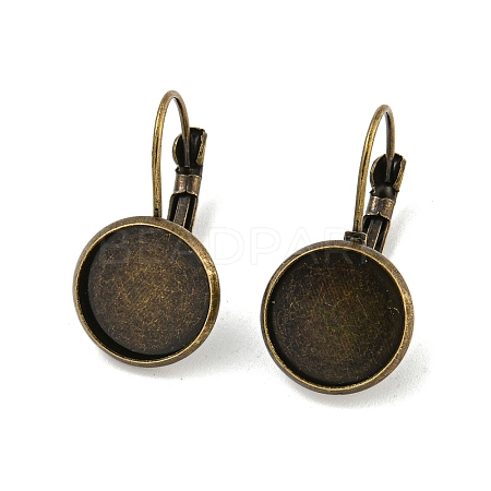 Brass Leverback Earring Findings KK-H023-AB-NF-1