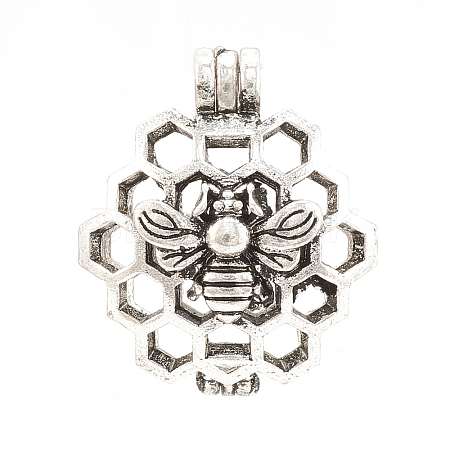 Alloy Locket Pendants X-PALLOY-S062-55AS-1