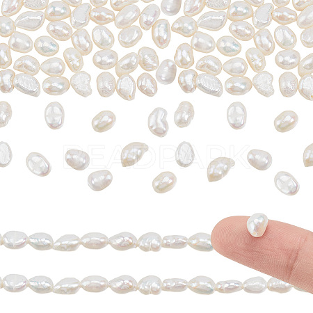 1 Strand Natural Cultured Freshwater Pearl Beads Strands PEAR-GO0001-25-1