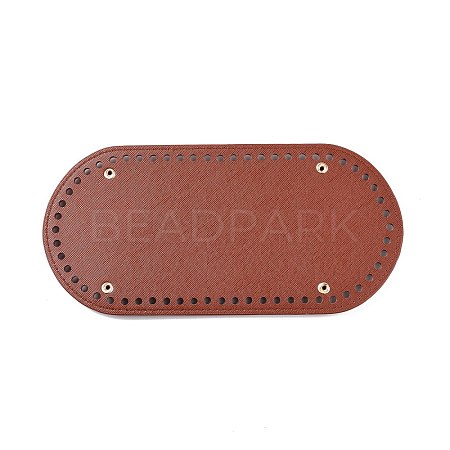 PU Leather Oval Long Bottom for Knitting Bag FIND-WH0032-01D-1