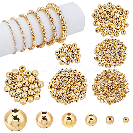 6 Style Brass Spacer Beads KK-PH0009-31-1