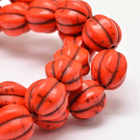 Synthetic Turquoise Bead Strands G-M147-14mm-09-1