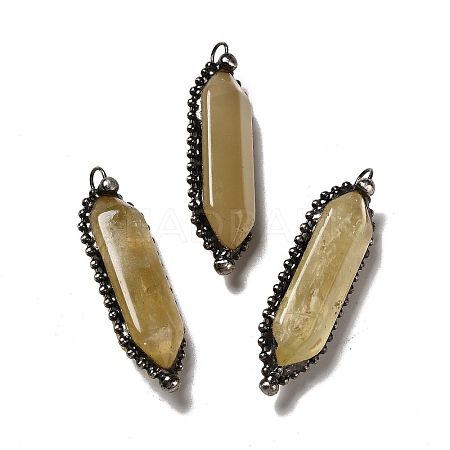 Natural Lemon Quartz Big Pointed Pendants G-F731-05D-1